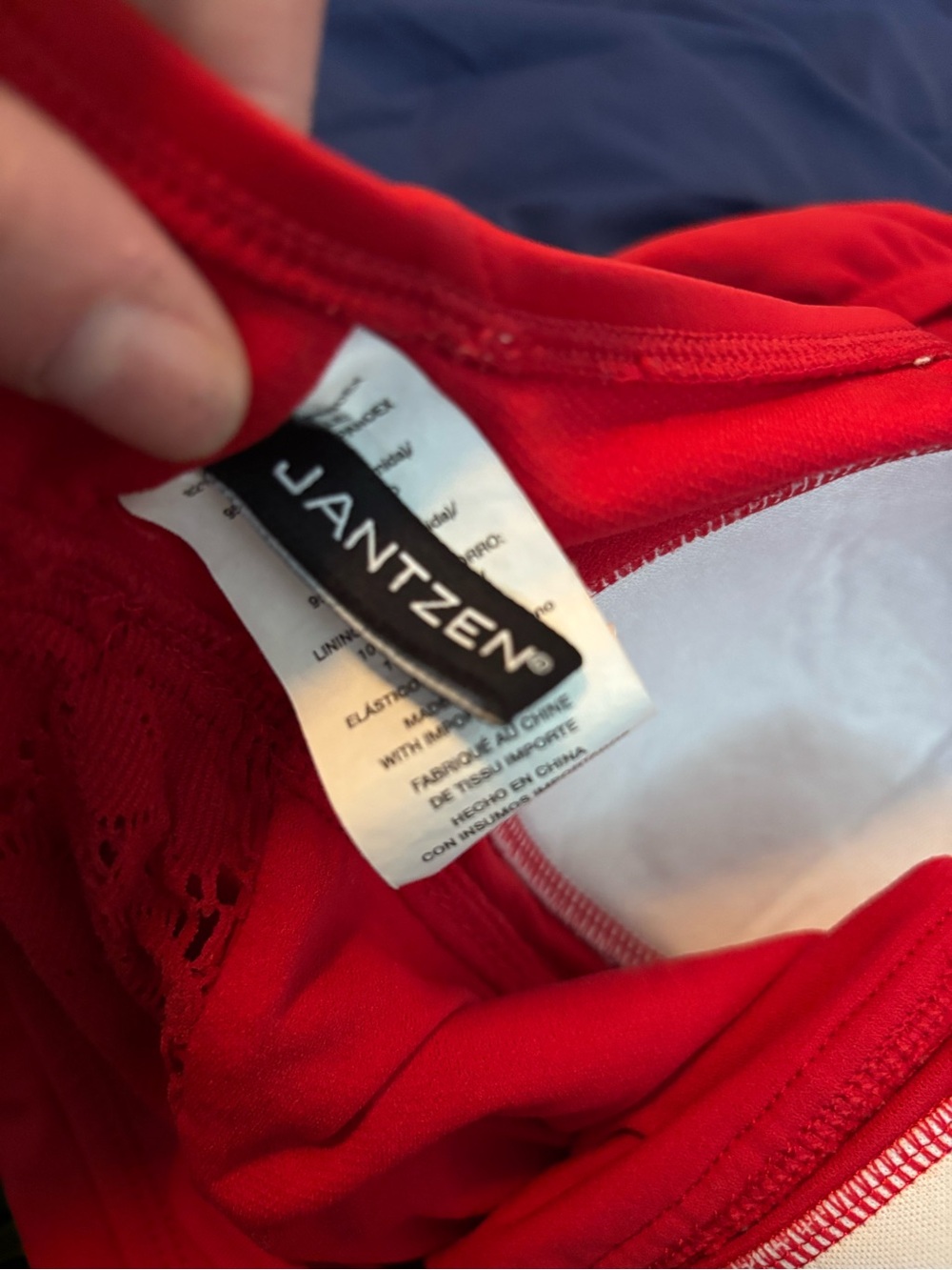 Jantzen Bright Red One-Piece Swimwear Size 10 A00429 - Picture 4 of 6